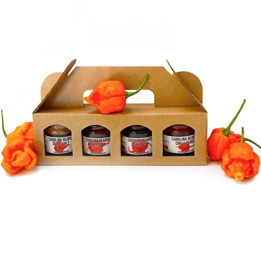 Carolina Reaper Chilli Extreme Gift Pack | 4x 41ml | Chilli Mash Company - One Stop Chilli Shop