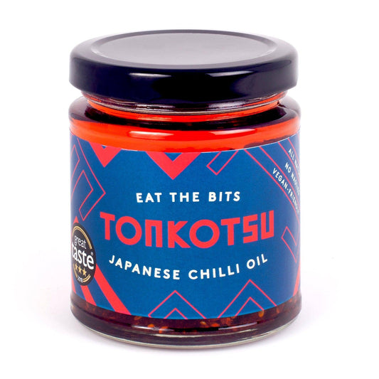 Eat The Bits Chilli Oil | 190ml | Tonkotsu | Japanese Style Chilli Oil With Togarashi - One Stop Chilli Shop