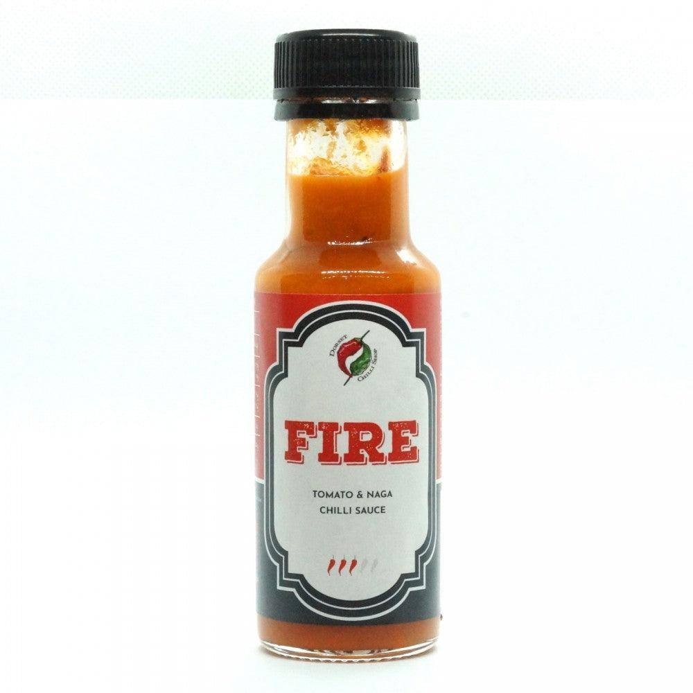 Fire | 100ml | Dorset Chilli Shop | Tomato & Naga Chilli Hot Sauce - One Stop Chilli Shop