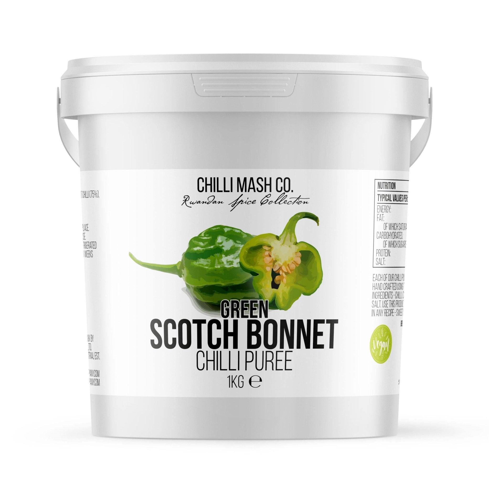 Green Scotch Bonnet Chilli Puree | 1kg | Chilli Mash Company - One Stop Chilli Shop