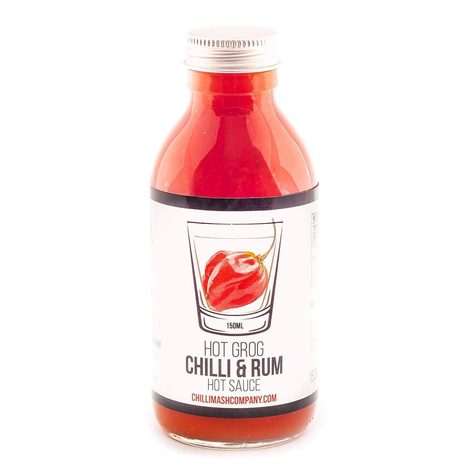 Hot Grog | 150ml | Chilli Mash Company | Chilli &amp; Rum Hot Sauce - One Stop Chilli Shop