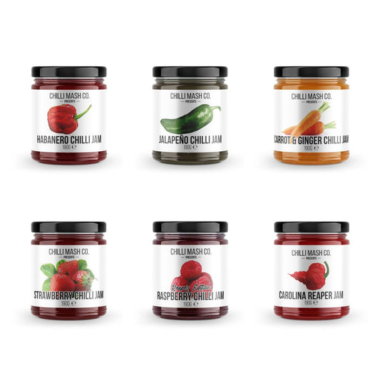 Jamtastic - Our 6 Jar Chilli Jam Bundle | 6x 190g | Chilli Mash Company | Spice Up Your Life - One Stop Chilli Shop
