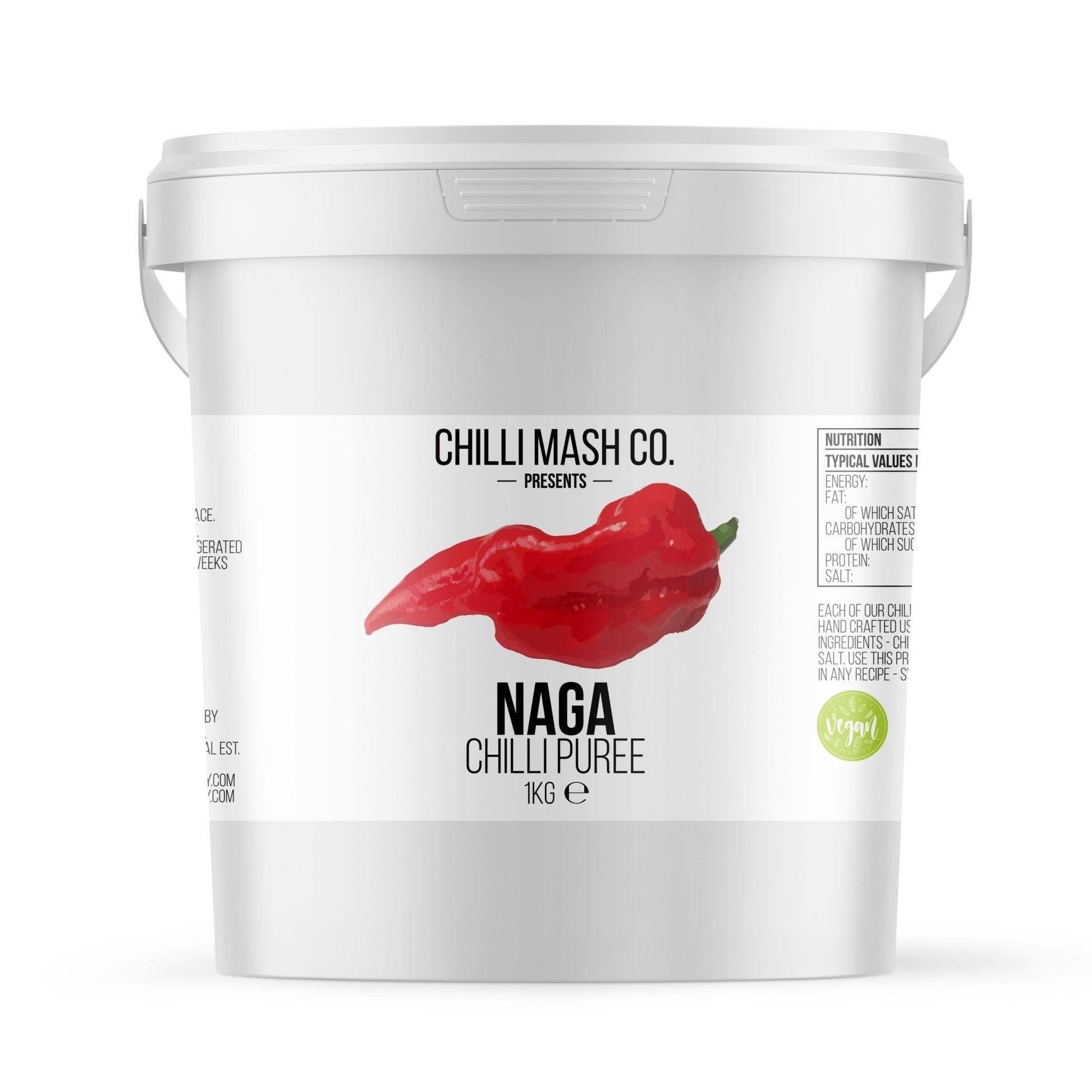 Naga Chilli Puree | 1kg | Chilli Mash Company | Very Hot Chilli Puree - One Stop Chilli Shop