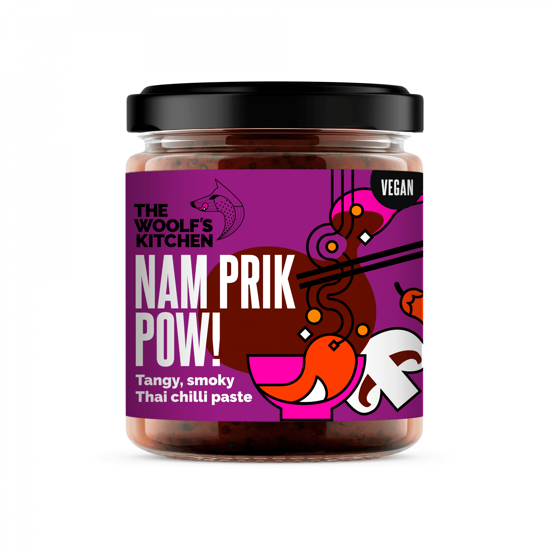 Nam Prik Pow | Woolf's Kitchen | 190ml | Thai Style - One Stop Chilli Shop