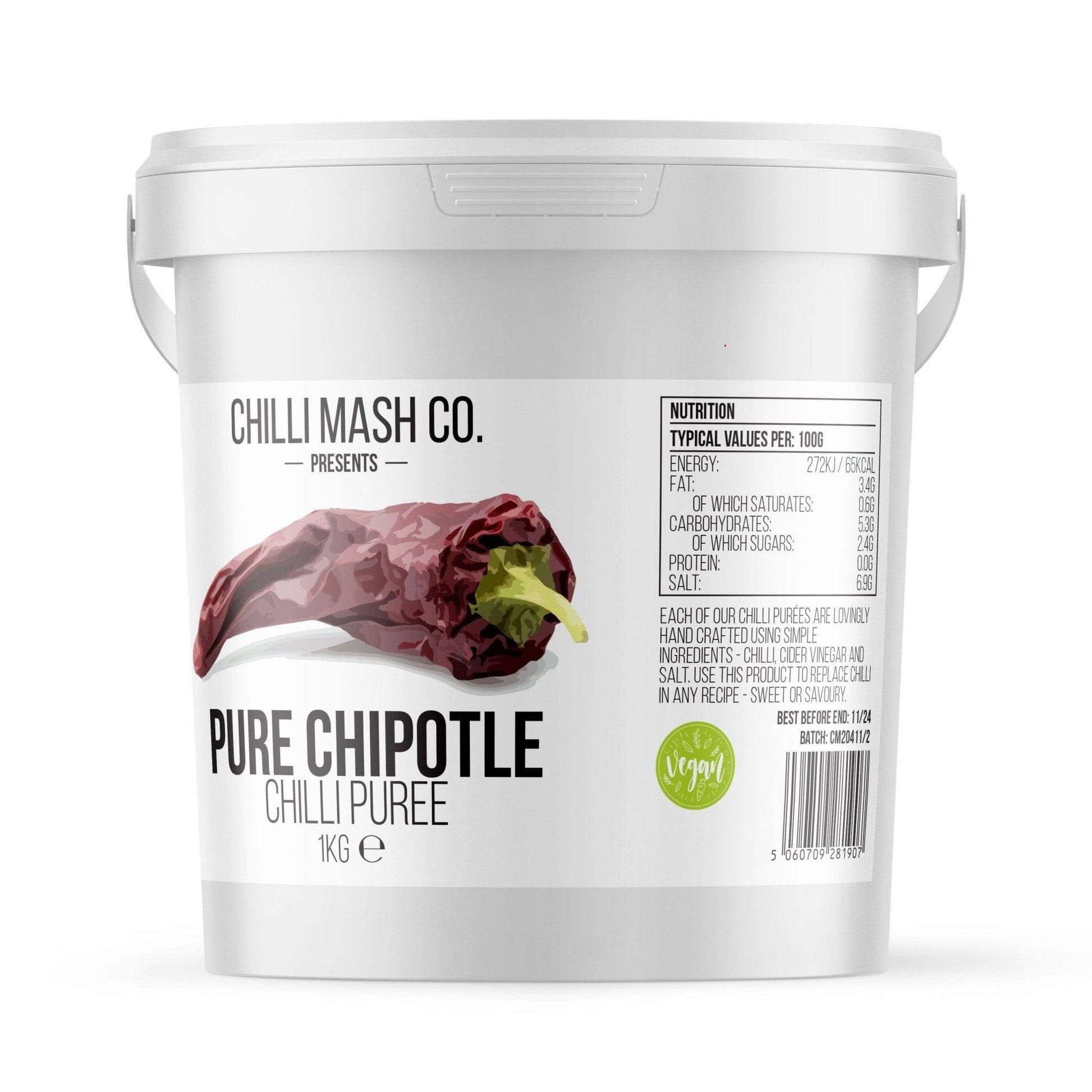 Pure Chipotle Chilli Puree | 1kg | Chilli Mash Company - One Stop Chilli Shop