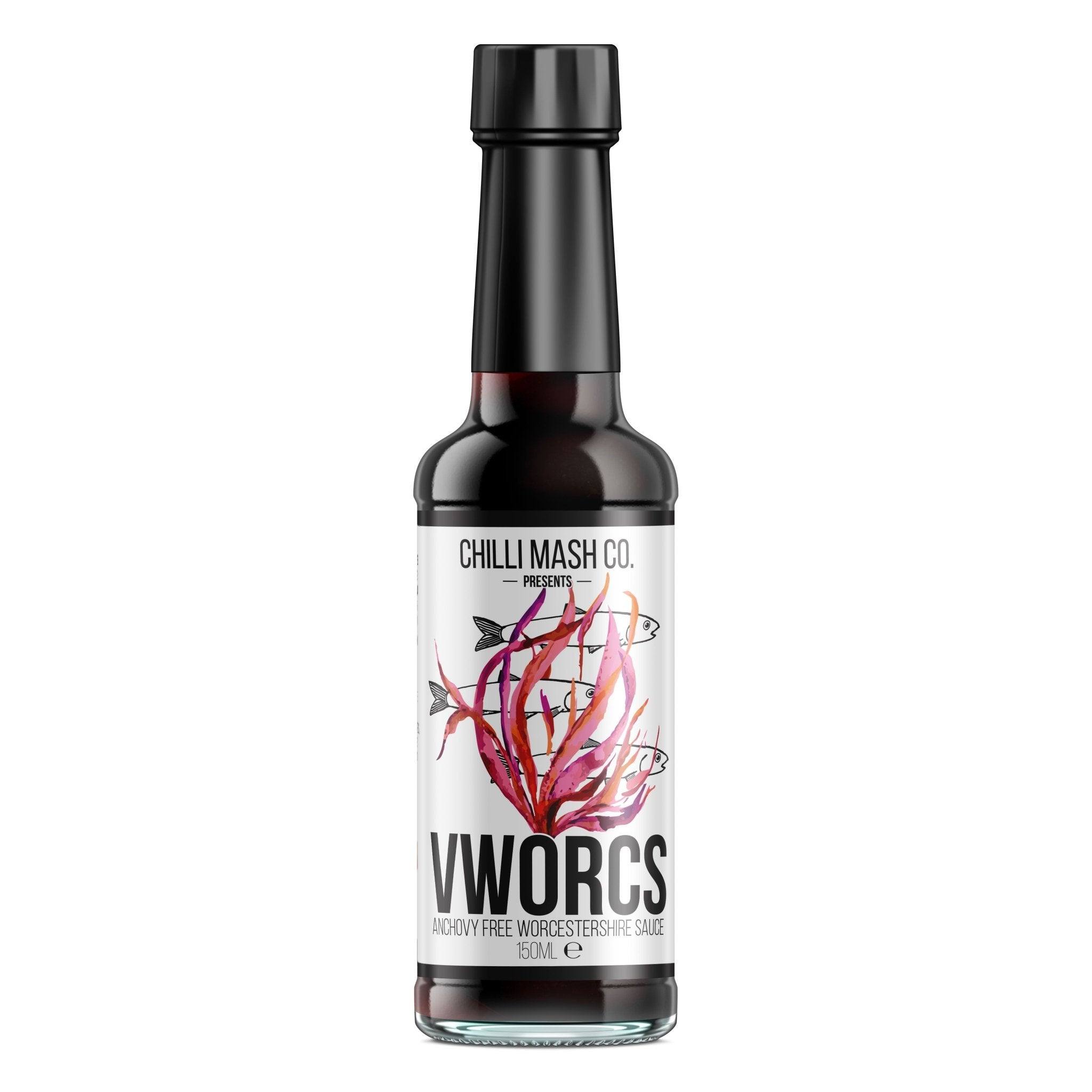 VWorcs Anchovy Free Worcestershire Sauce | Chilli Mash Company | 150 ml - One Stop Chilli Shop