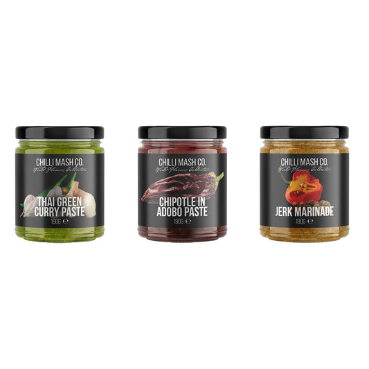 World Flavours Gift Set for Cooks | 3x 190g | Chilli Mash Co | Elevate Their Cuisine - One Stop Chilli Shop